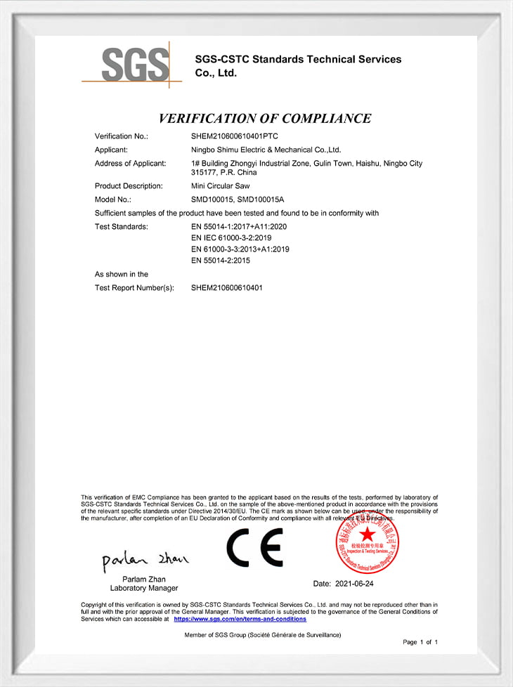Certyfikat EMC SMD100015-400W